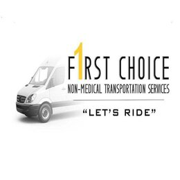 F1RST CHOICE NON-MEDICAL TRANSPORTATION SERVICES "LET'S RIDE" logo