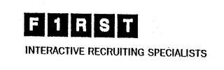 F1RST INTERACTIVE RECRUITING SPECIALISTS logo