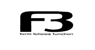F3 FORM FOLLOWS FUNCTION logo