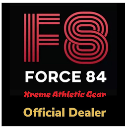 F8 FORCE 84 XREME ATHLETIC GEAR OFFICIAL DEALER logo