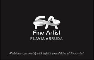 FA FINE ARTIST FLAVIA ARRUDA MATCH YOUR PERSONALITY WITH INFINITE POSSIBILITIES AT FINE ARTIST logo