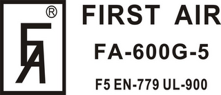 FA FIRST AIR FA-600G-5 F5 EN-779 UL-900 logo
