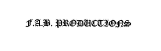 F.A.B. PRODUCTIONS logo