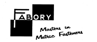 FABORY MASTERS IN METRIC FASTENERS logo