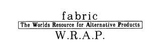 FABRIC THE WORLDS RESOURCE FOR ALTERNATIVE PRODUCTS W.R.A.P. logo
