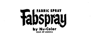 FABSPRAY FABRIC SPRAY BY NU-COLOR CORP OF AMERICA logo