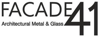 FACADE41 ARCHITECTURAL METAL & GLASS logo