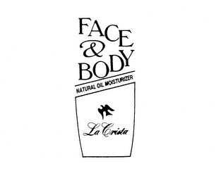 FACE & BODY NATURAL OIL MOISTURIZER LA CRISTA logo