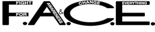 F.A.C.E. FIGHT FOR AWARENESS & CHANGE EVERYTHING logo