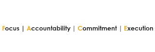 F.A.C.E. FOCUS | ACCOUNTABILITY | COMMITMENT | EXECUTION logo