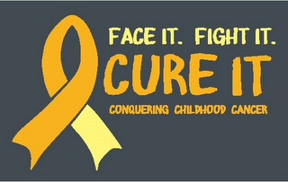 FACE IT. FIGHT IT. CURE IT CONQUERING CHILDHOOD CANCER logo