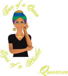 FACE OF A QUEEN EYES OF A HUSTLER -QUEESTLER logo