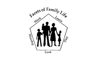 FACETS OF FAMILY LIFE WORK LEARN WORSHIP LOVE PLAY logo
