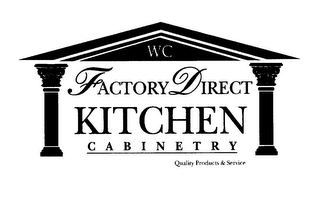 FACTORY DIRECT KITCHEN CABINETRY WC QUALITY PRODUCTS & SERVICE logo