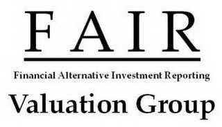 FAIR FINANCIAL ALTERNATIVE INVESTMENT REPORTING VALUATION GROUP logo