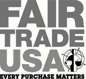 FAIR TRADE USA EVERY PURCHASE MATTERS logo
