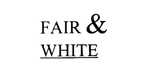 FAIR & WHITE logo