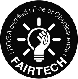 FAIRTECH ROGA CERTIFIED FREE OF OBSOLESCENCE logo