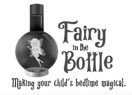 FAIRY IN THE BOTTLE MAKING YOUR CHILD'S BEDTIME MAGICAL. logo