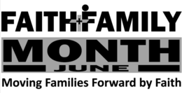 FAITH + FAMILY MOVING FAMILIES FORWARD BY FAITH logo