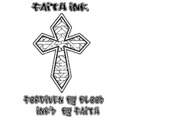 FAITH INK. FORGIVEN BY BLOOD INK'D BY FAITH logo