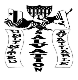 FAITH USA UNLIMITED SALVATION AVAILABLE logo