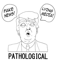 FAKE NEWS! LYING MEDIA! PATHOLOGICAL logo