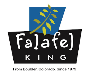 FALAFEL KING FROM BOULDER, COLORADO. SINCE 1979 logo