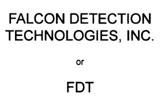 FALCON DETECTION TECHNOLOGIES, INC. OR FDT logo