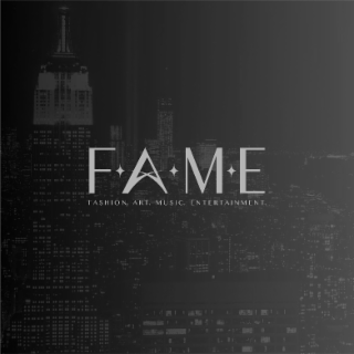 F.A.M.E FASHION. ART. MUSIC. ENTERTAINMENT. logo
