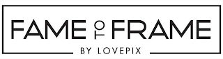 FAME TO FRAME BY LOVEPIX logo