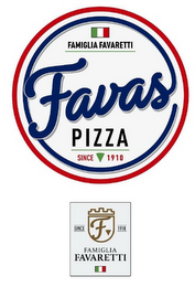 FAMIGLIA FAVARETTI FAVAS PIZZA SINCE 1910 F SINCE 1910 FAMIGLIA FAVARETTI logo