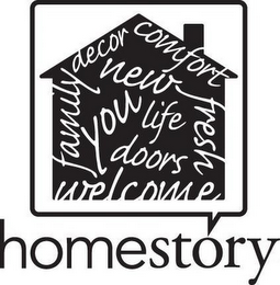 FAMILY DECOR COMFORT NEW YOU LIFE FRESH DOORS WELCOME HOMESTORY logo