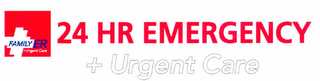 FAMILY ER + URGENT CARE 24 HR EMERGENCY + URGENT CARE logo