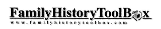 FAMILY HISTORY TOOLBOX WWW.FAMILYHISTORYTOOLBOX.COM logo