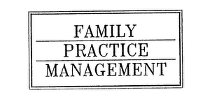 FAMILY PRACTICE MANAGEMENT logo