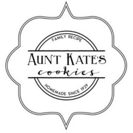 FAMILY RECIPE AUNT KATE'S COOKIES HOMEMADE SINCE 1929 logo