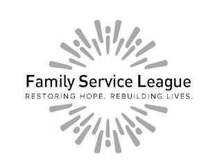 FAMILY SERVICE LEAGUE RESTORING HOPE. REBUILDING LIVES. logo