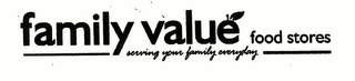 FAMILY VALUE FOOD STORES SERVING YOUR FAMILY EVERYDAY logo