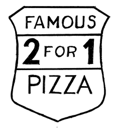 FAMOUS 2 FOR 1 PIZZA logo