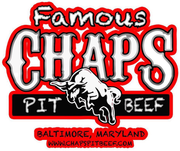 FAMOUS CHAPS PIT BEEF BALTIMORE, MARYLAND WWW.CHAPSPITBEEF.COM logo
