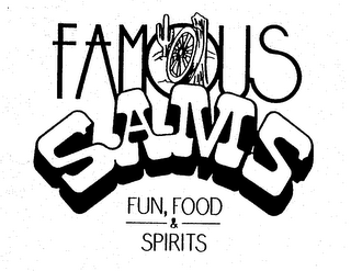 FAMOUS SAMS FUN, FOOD & SPIRITS logo