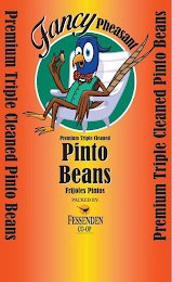 FANCY PHEASANT PREMIUM TRIPLE CLEANED PINTO BEANS FRIJOLES PINTOS PACKED BY. FESSENDEN CO-OP logo