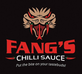 FANG'S CHILLI SAUCE PUT THE BITE ON YOUR TASTEBUDS! logo