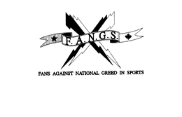 F.A.N.G.S. FANS AGAINST NATIONAL GREED IN SPORTS logo
