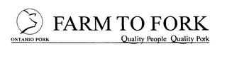 FARM TO FORK ONTARIO PORK QUALITY PEOPLE QUALITY PORK logo