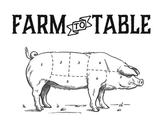 FARM TO TABLE 1 2 3 4 5 6 logo