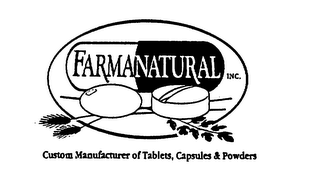 FARMANATURAL INC. CUSTOM MANUFACTURER OF TABLETS, CAPSULES & POWDERS logo