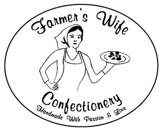 FARMER'S WIFE CONFECTIONERY HANDMADE WITH PASSION & LOVE logo