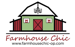 FARMHOUSE CHIC AS TEXT PLUS WWW.FARMHOUSECHIC-OP.COM AS WEB SITE logo